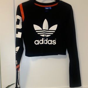 Adidas Crop Long Sleeve Graphic Tee